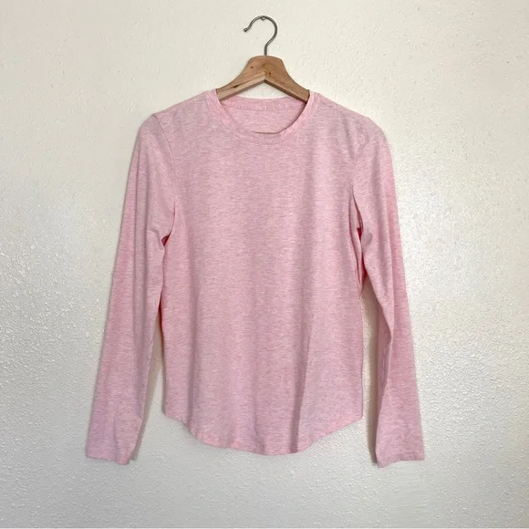 Lululemon Love Long Sleeve in Heathered Pink Mist - Picture 2 of 4